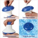 Dosierschwimmer Ø13 cm für Pool & Whirlpool, verstellbare Dosierung