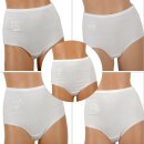 Damen Baumwoll Hüftslip 5er Pack bestickt L / 44-46...
