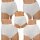 Damen Baumwoll Hüftslip 5er Pack bestickt L / 44-46 Blumen - Stickerei