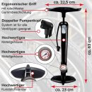 Standpumpe für alle Ventilarten - Schwarz
