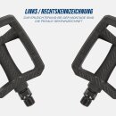 Fahrradpedalen mit integrierten Reflektoren 9cm x 8cm - City "sw"