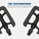 Fahrrad Pedalen 9cm x 7,5cm - Trekking (Schwarz)