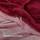 Wende-Bettwäsche 2-teilig "Cashmere Touch" 135x200/80x80cm Rose/Beere
