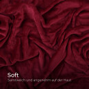 Wende-Bettwäsche 2-teilig "Cashmere Touch" 135x200/80x80cm Rose/Beere