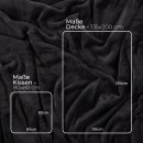 Wende-Bettwäsche 2-teilig "Cashmere Touch" 135x200/80x80cm Silber/Anthrazit