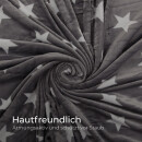 Wende-Bettwäsche 2-teilig "Cashmere Touch" 155x220/80x80cm Sterne Anthrazit