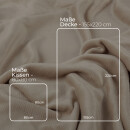 Wende-Bettwäsche 2-teilig "Cashmere Touch" 155x220/80x80cm Beige/Taupe