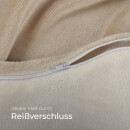 Wende-Bettwäsche 2-teilig "Cashmere Touch" 155x220/80x80cm Beige/Taupe
