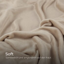 Wende-Bettwäsche 2-teilig "Cashmere Touch" 155x220/80x80cm Beige/Taupe