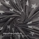 Spannbettlaken Cashmere Touch 90-100 x 200cm Anthrazit Sterne