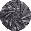 Spannbettlaken Cashmere Touch 90-100 x 200cm Anthrazit Sterne