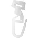Zubehör für Aluminium Vorhangschiene Weiß 1/2 Lauf Klickgleiter (20 Stück)