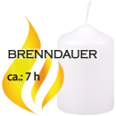 Stumpenkerzen Ø4cm x 6cm - 6er Pack