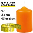 Stumpenkerzen Ø4xH6cm 6er-Pack Ocker