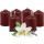 Stumpenkerzen Ø4cm x 6cm - 6er Pack - Braun