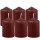 Stumpenkerzen Ø4xH6cm 6er-Pack Braun