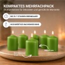 Stumpenkerzen Ø4xH6cm 6er-Pack Grün
