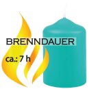 Stumpenkerzen Ø4xH6cm 6er-Pack Türkis