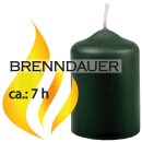 Stumpenkerzen Ø4xH6cm 6er-Pack Dunkelgrün