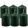 Stumpenkerzen Ø4xH6cm 6er-Pack Dunkelgrün
