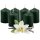 Stumpenkerzen Ø4xH6cm 6er-Pack Dunkelgrün