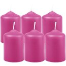 Stumpenkerzen Ø4xH6cm 6er-Pack Rose