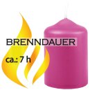 Stumpenkerzen Ø4xH6cm 6er-Pack Rose