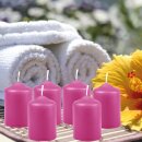 Stumpenkerzen Ø4xH6cm 6er-Pack Rose