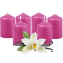 Stumpenkerzen Ø4xH6cm 6er-Pack Rose