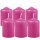 Stumpenkerzen Ø4xH6cm 6er-Pack Rose