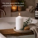 Stumpenkerzen 25h Brenndauer Ø6xH10 cm Weiß 1er-Pack