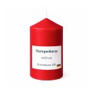 Stumpenkerzen 25h Brenndauer Ø6xH10 cm Rot 1er-Pack