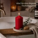 Stumpenkerzen 25h Brenndauer Ø6xH10 cm Rot 1er-Pack