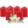Stumpenkerzen Ø4cm x 6cm - 6er Pack - Rot