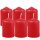Stumpenkerzen Ø4xH6cm 6er-Pack Rot