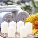 Stumpenkerzen Ø4xH6cm 6er-Pack Elfenbein