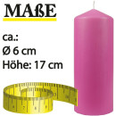 Stumpenkerzen Ø6cm x 17cm Rose