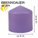 Stumpenkerzen Ø8cm x 8cm - Lila