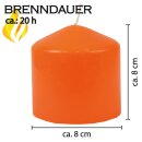 Stumpenkerzen Ø8cm x 8cm - Ocker