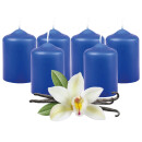 Stumpenkerzen Ø4cm x 6cm ( 6er Pack - Blau
