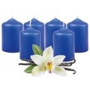 Stumpenkerzen Ø4xH6cm Blau 6er Pack