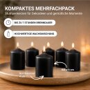 Stumpenkerzen Ø4xH6cm Mehrfachpack Schwarz 6er Pack