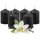 Stumpenkerzen Ø4xH6cm Schwarz 6er Pack