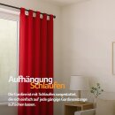 Dekoschal Ellen Schlaufen, 140x145cm - Rot