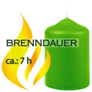 Stumpenkerzen Ø4xH6cm Hellgrün 12er Pack