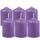 Stumpenkerzen Ø4xH6cm Lila 12er Pack
