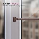 Vitragestangen ausziehbar 2er-Pack Dunkelbraun 60-90 cm + 4 Klemmträger