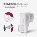 Vitragestangen ausziehbar 2er-Pack Dunkelbraun 80-120 cm + 4 Klemmträger