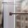 Vitragestangen ausziehbar 2er-Pack Dunkelbraun 80-120 cm + 4 Klemmträger