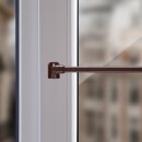 Vitragestangen ausziehbar 2er-Pack Dunkelbraun 110-150 cm + 4 Klemmträger